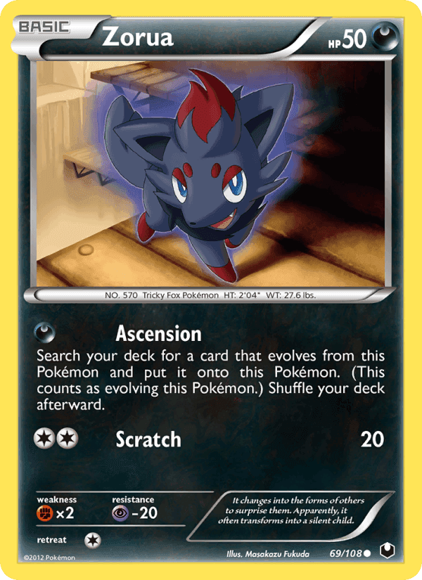 Zorua, carta 69 de Dark Explorers