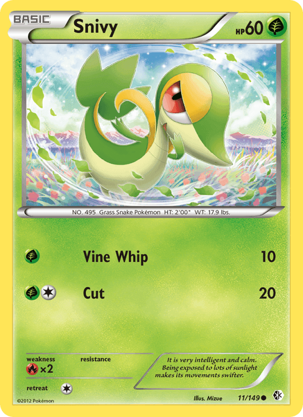 Snivy, card 11 from Boundaries Crossed