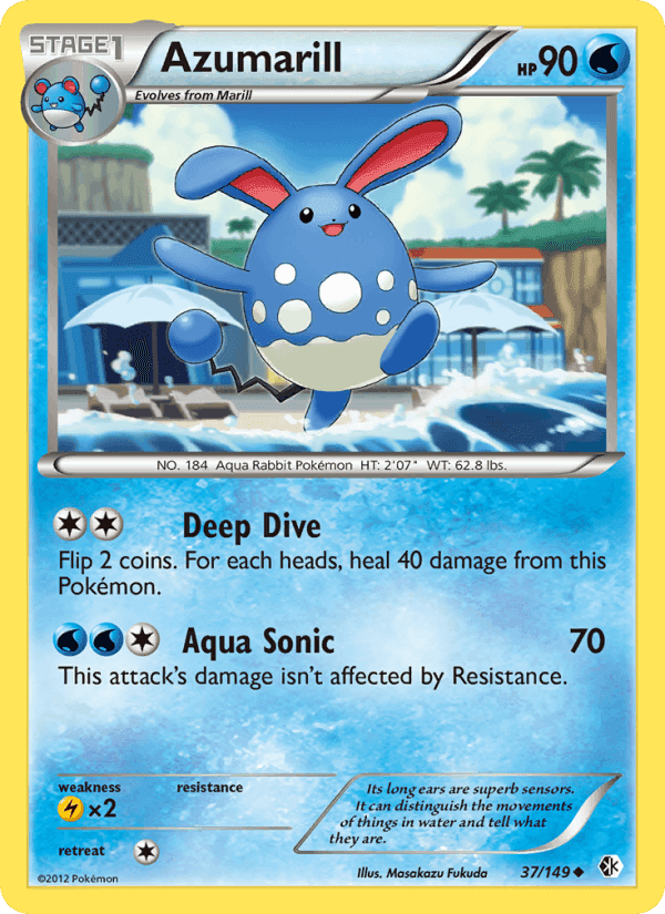 Azumarill, card 37 from Boundaries Crossed