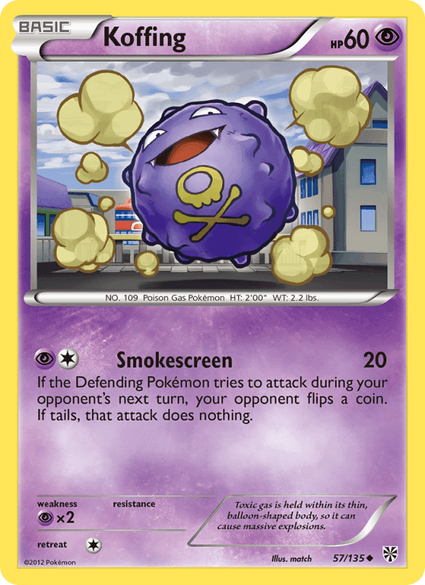 Koffing, card 57 from Plasma Storm