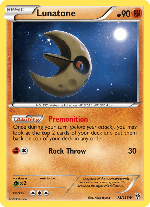 Lunatone, card 73 from Plasma Storm