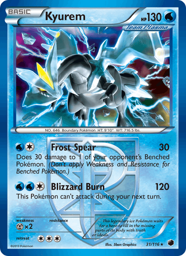 Kyurem, card 31 from Plasma Freeze