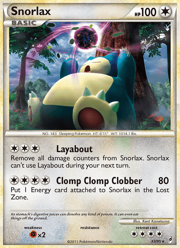 Snorlax, carta 33 de Call of Legends