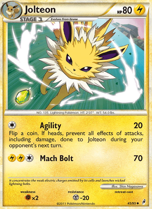 Jolteon, carta 45 di Richiamo delle Leggende