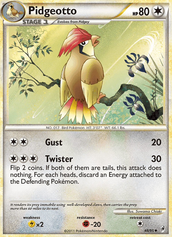 Pidgeotto, carta 48 di Richiamo delle Leggende