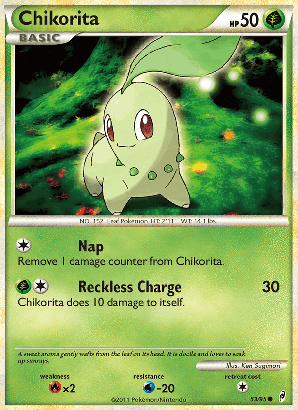 Chikorita, carta 53 di Richiamo delle Leggende