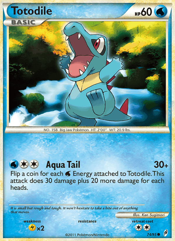 Totodile, card 74 from Call of Legends