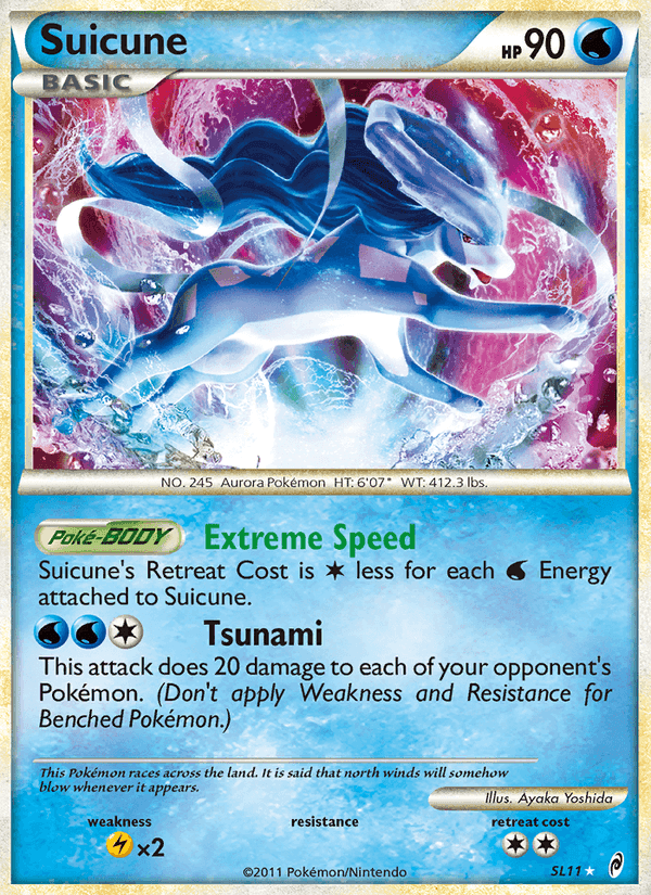 Suicune, carta SL11 di Richiamo delle Leggende