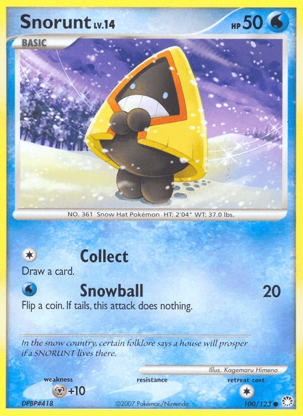 Snorunt, card 100 from Mysterious Treasures