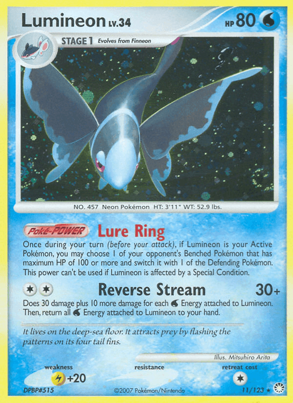 Lumineon, carta 11 de Tesoros Misteriosos