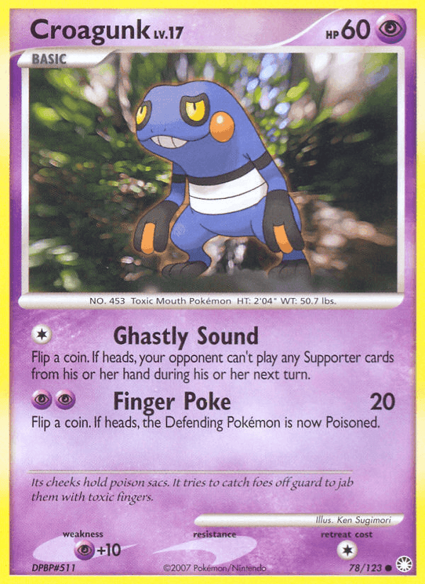 Croagunk, card 78 from Mysterious Treasures