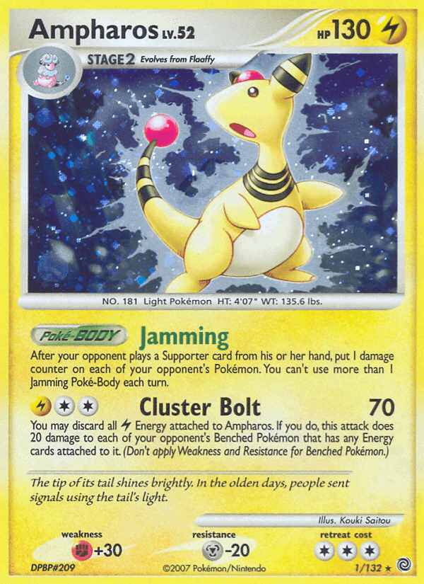 Ampharos, carta 1 de Maravillas Secretas
