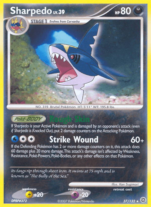 Sharpedo, carta 37 de Maravillas Secretas
