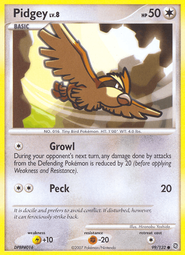 Pidgey, carta 99 de Maravillas Secretas