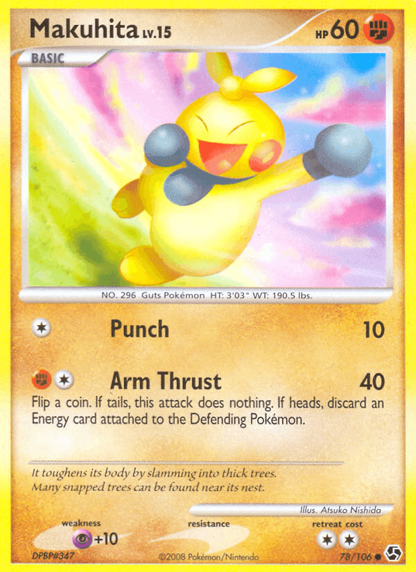 Makuhita, card 78 from Great Encounters
