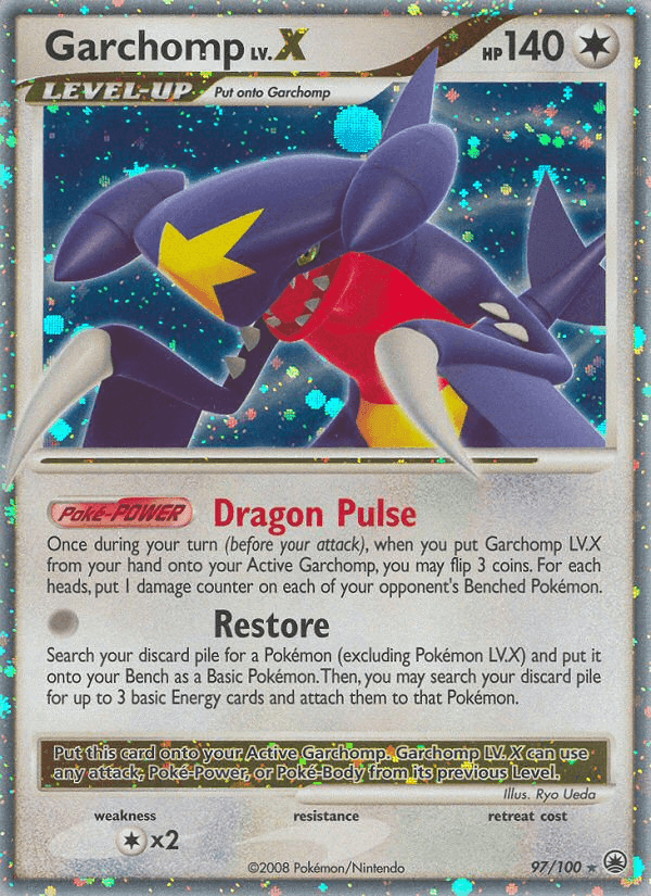 Garchomp, card 97 from Majestic Dawn