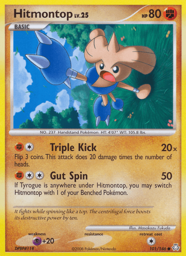 Hitmontop, card 101 from Legends Awakened