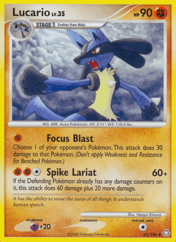 Lucario, card 61 from Legends Awakened