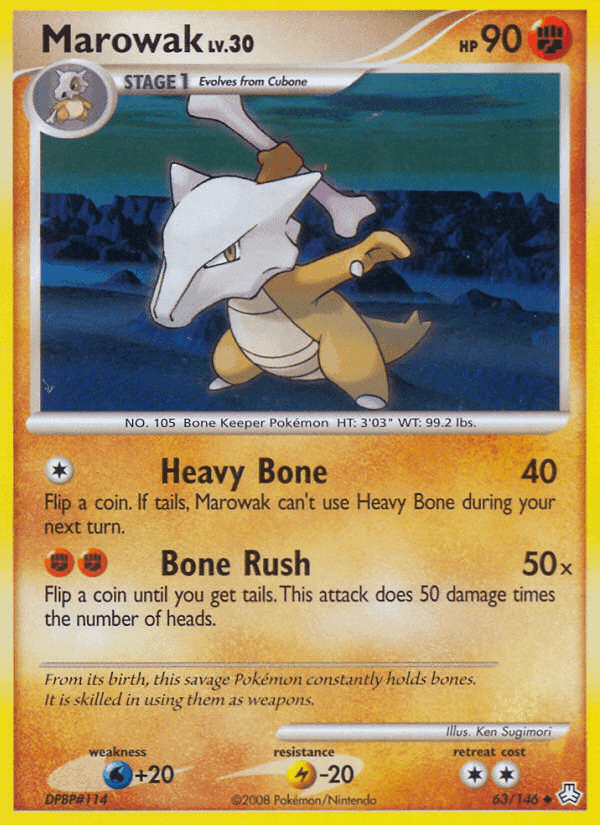 Marowak, card 63 from Legends Awakened