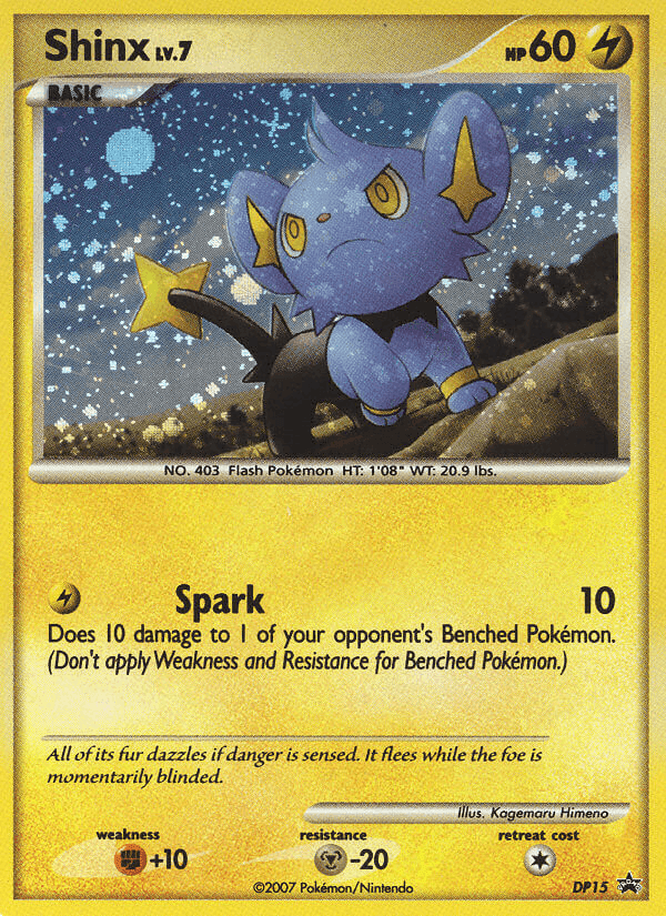 Shinx, card DP15 from DP Black Star Promos