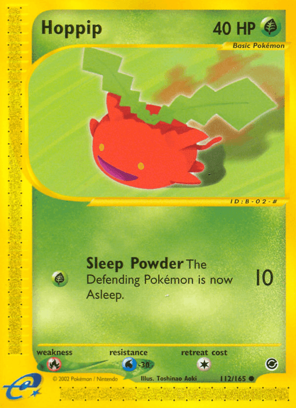Hoppip, card 112 from Expedition Base Set