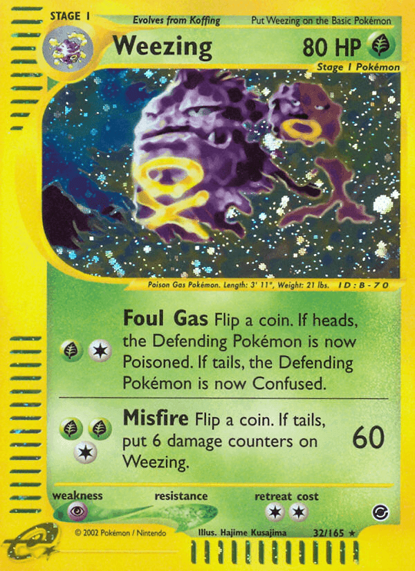 Weezing, carta 32 di Expedition Set Base