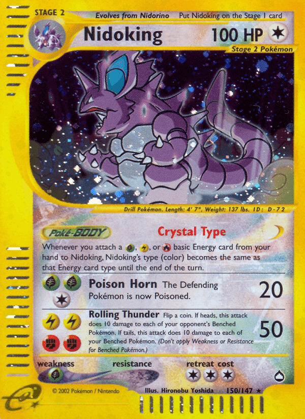 Nidoking, carta 150 di Aquapolis