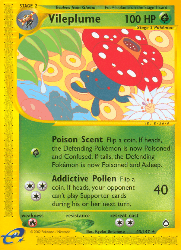 Vileplume, carta 43 de Aquapolis