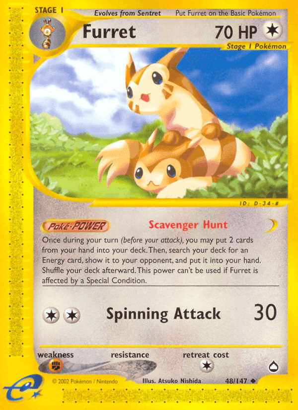 Furret, carta 48 di Aquapolis