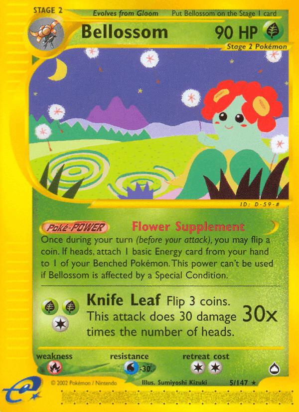 Bellossom, carta 5 di Aquapolis