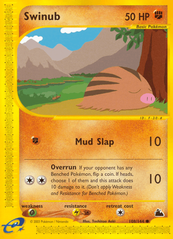 Swinub, card 108 from Skyridge