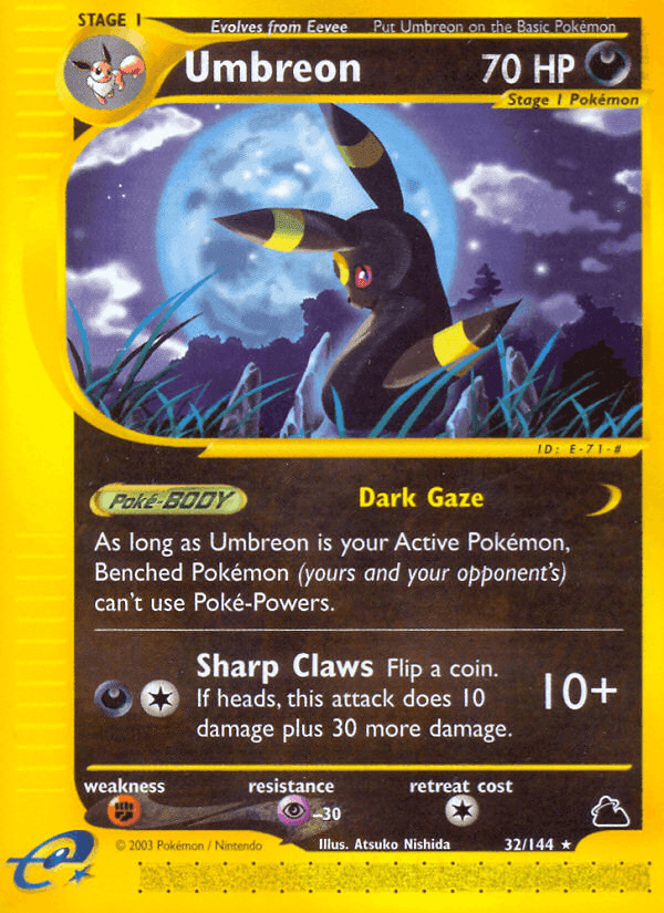 Umbreon, carta 32 di Skyridge