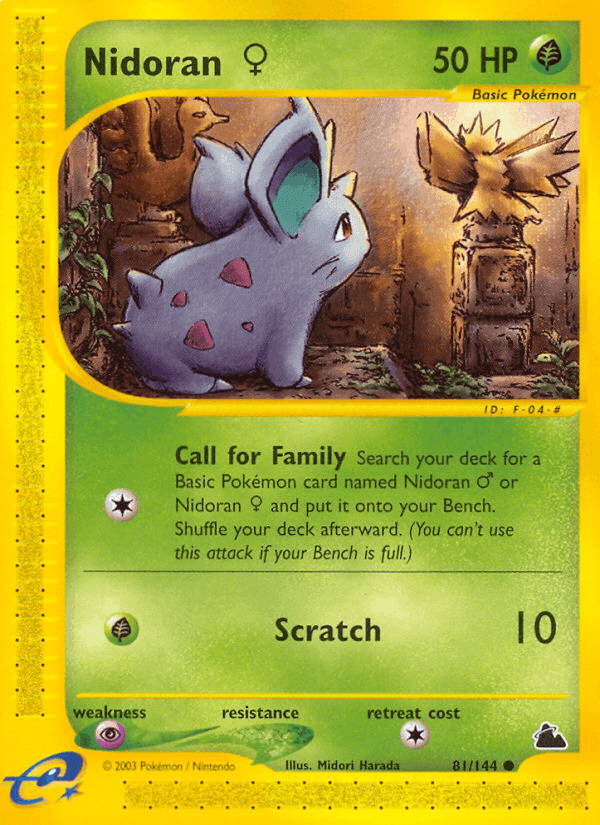 Nidoran ♀, carte 81 de Skyridge