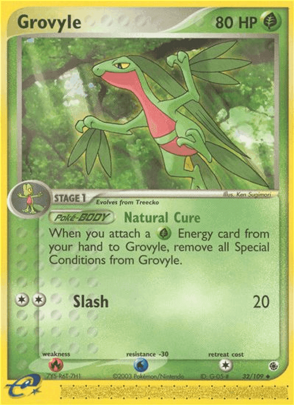 Grovyle, carta 32 di EX Rubino & Zaffiro