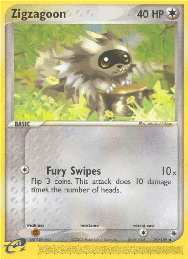 Zigzagoon, carta 79 de Rubí & Zafiro