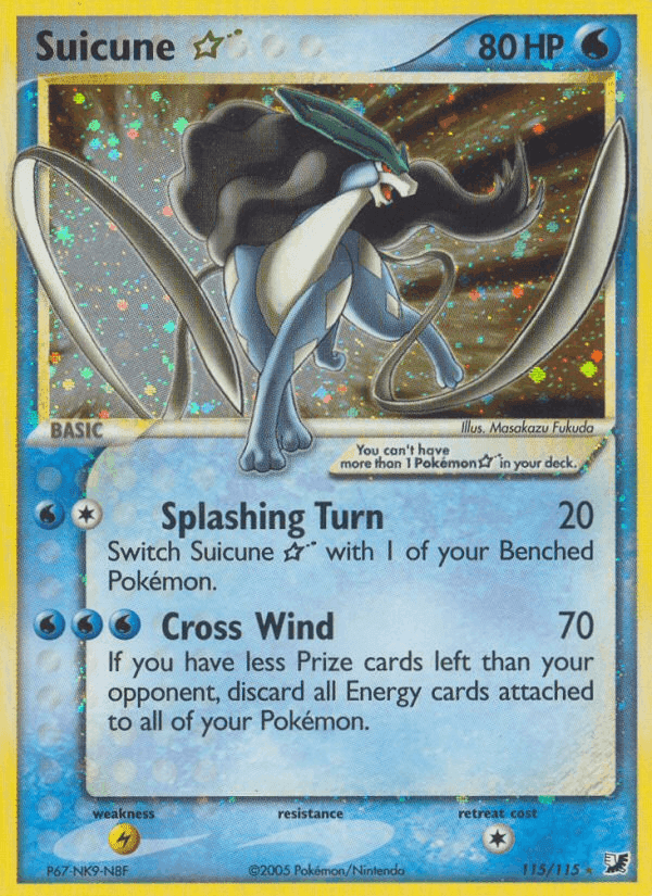 Suicune ☆, card 115 from Unseen Forces