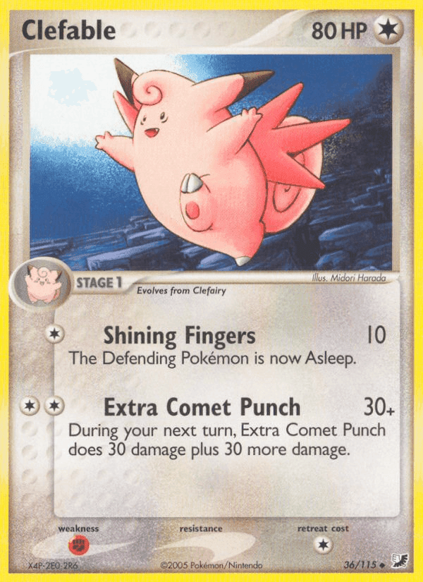Clefable, carta 36 di EX Forze Segrete