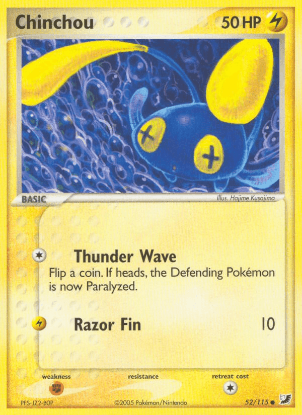 Chinchou, carta 52 di EX Forze Segrete