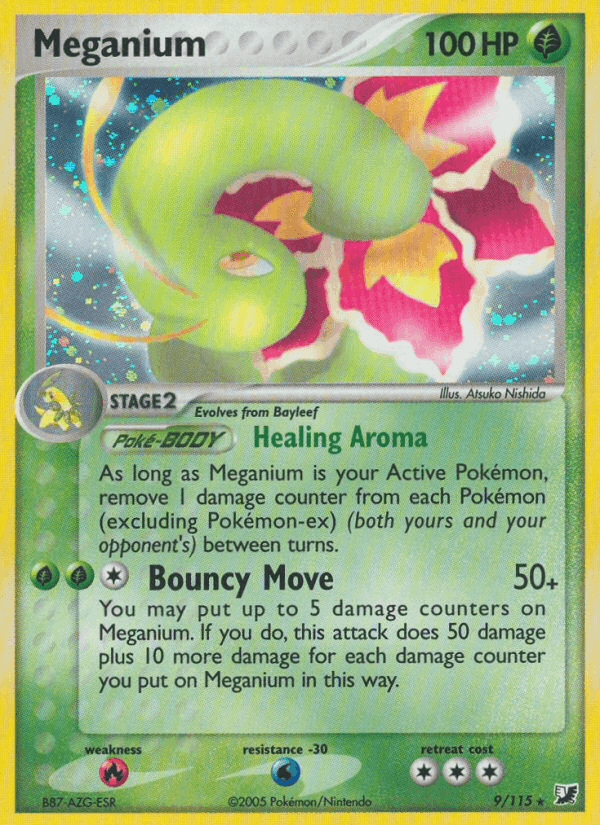 Meganium, carta 9 de EX Fuerzas Ocultas