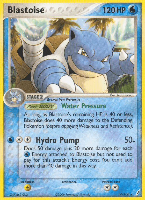 Blastoise, carta 14 di EX Guardiani dei Cristalli