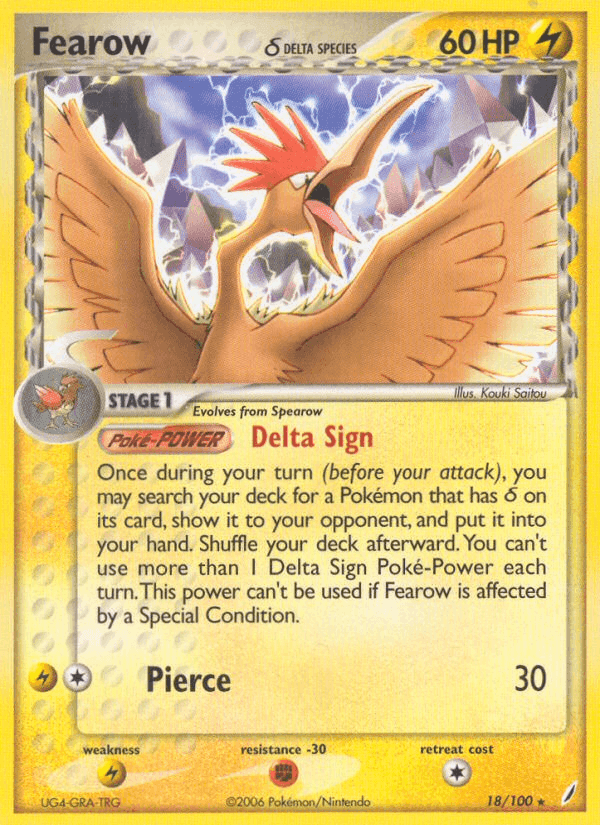 Fearow δ, carta 18 de Crystal Guardians