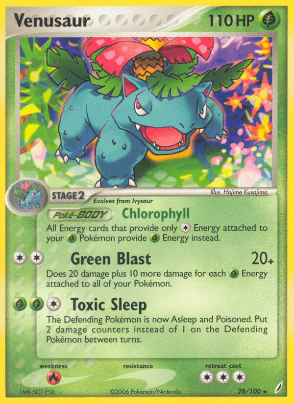 Venusaur, carta 28 di EX Guardiani dei Cristalli
