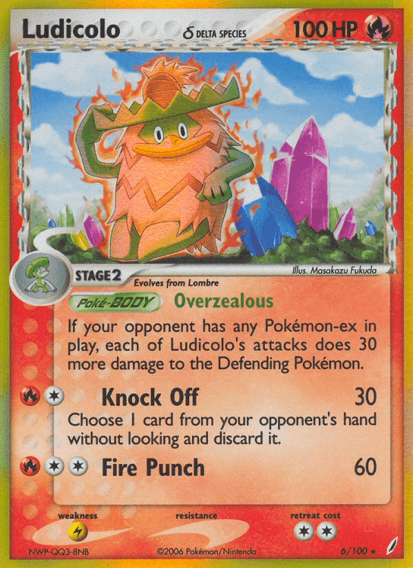 Ludicolo δ, carta 6 de Crystal Guardians