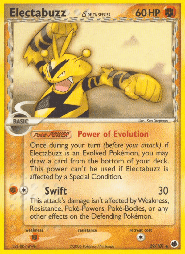 Electabuzz δ, carta 29 de Dragon Frontiers