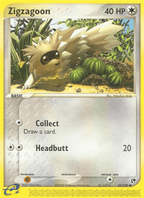 Zigzagoon, carta 85 de Sandstorm