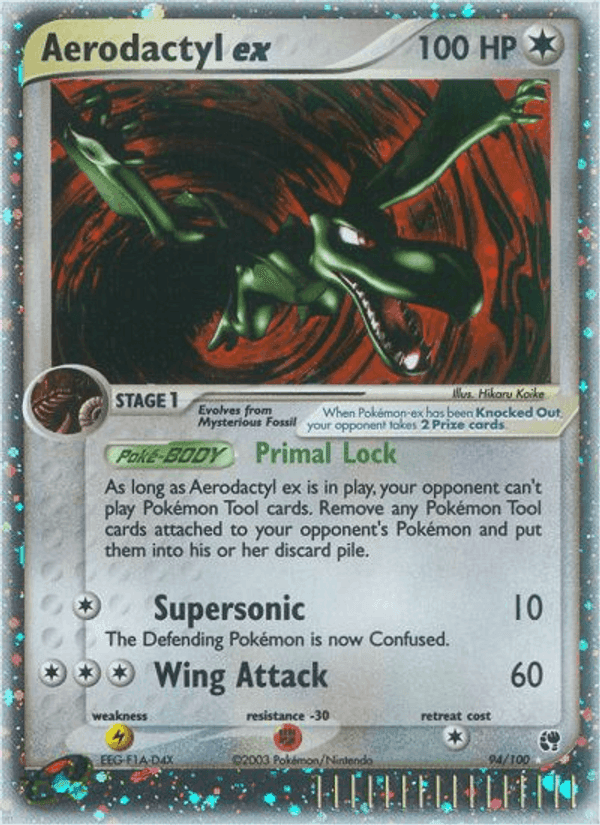 Aerodactyl ex, carta 94 di EX Tempesta di Sabbia