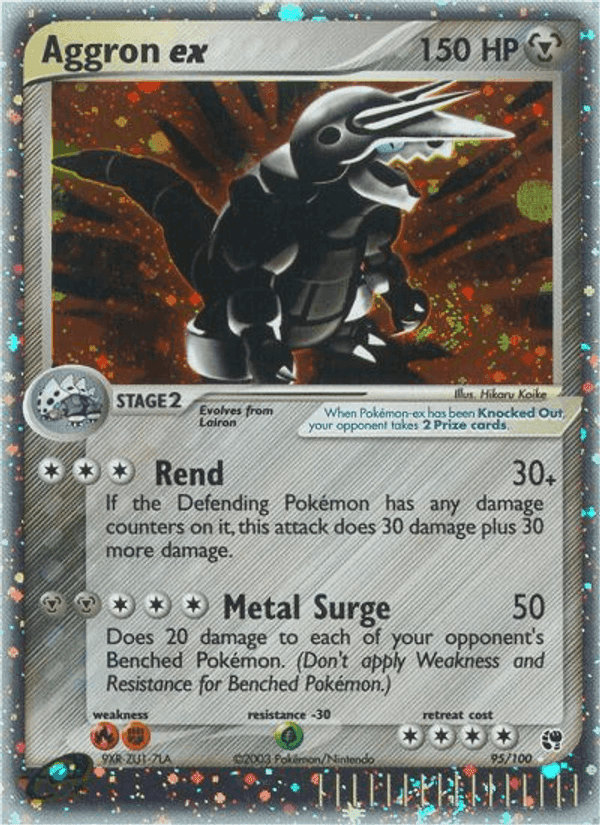Aggron ex, carta 95 di EX Tempesta di Sabbia