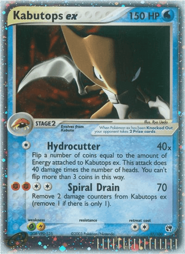 Kabutops ex, card 97 from Sandstorm
