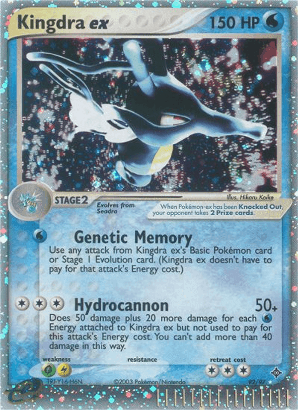 Kingdra ex, carta 92 di EX Drago