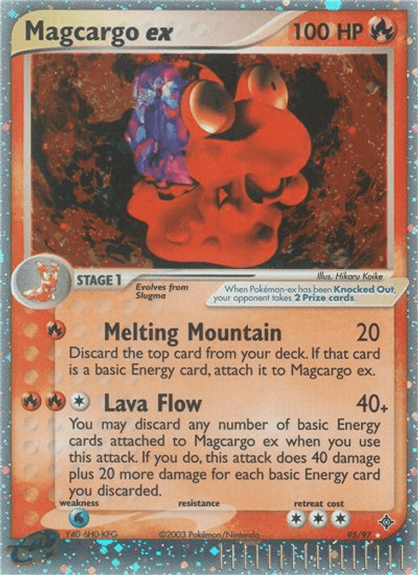 Magcargo ex, carta 95 di EX Drago